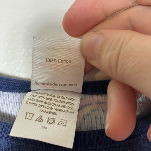 hanna andersson 100% Cotton Short Sleeve Top Tiered Girls 10 Blue‎ Casual - Picture 3 of 4